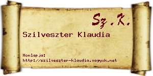 Szilveszter Klaudia névjegykártya